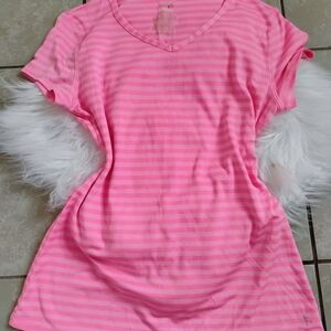 Danskin Pink Striped Blouse